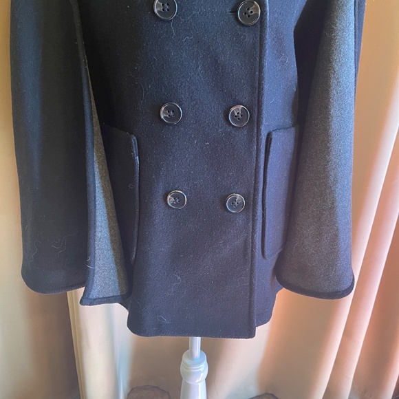 NEW! BCBGeneration Two Toned, Double Breasted Cape Coat, Jacket Size XS - Picture 5 of 11